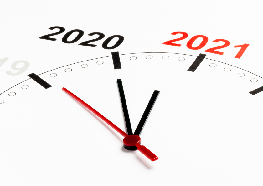 Klok telt af naar 2021 - Nieuwjaarskaarten Nieuwjaarskaarten - Klok telt af naar 2021