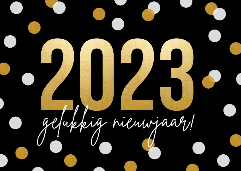 Nieuwjaarskaarten - Moderne nieuwjaarskaart 2023 gelukkig nieuwjaar 