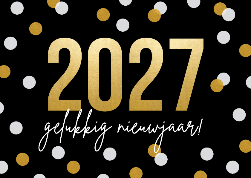 Moderne nieuwjaarskaart 2027 gelukkig nieuwjaar - Nieuwjaarskaarten Nieuwjaarskaarten - Moderne nieuwjaarskaart 2027 gelukkig nieuwjaar
