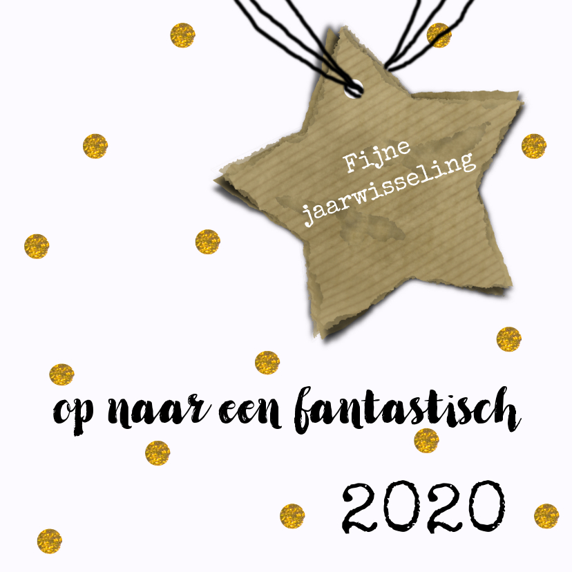 Nieuwjaar 2018 gouden ster - Nieuwjaarskaarten Nieuwjaarskaarten - Nieuwjaar 2018 gouden ster