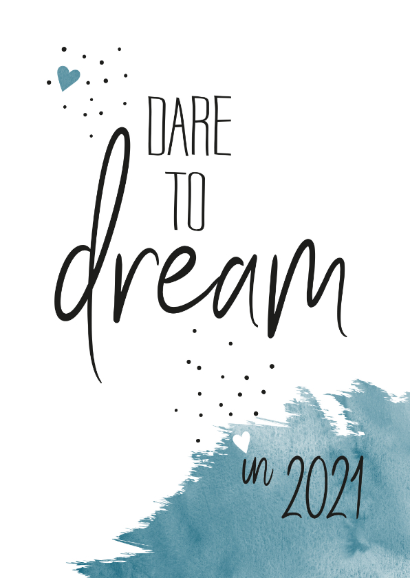 Nieuwjaar Dare to dream in 2020 - Nieuwjaarskaarten Nieuwjaarskaarten - Nieuwjaar Dare to dream in 2020