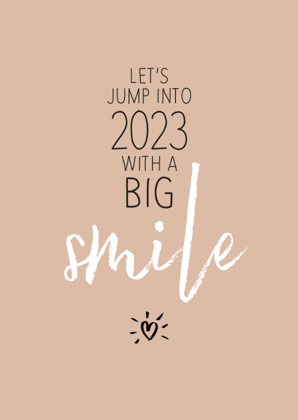 Nieuwjaar Let's jump into 2023 with a big smile - Nieuwjaarskaarten Nieuwjaarskaarten - Nieuwjaar Let's jump into 2023 with a big smile