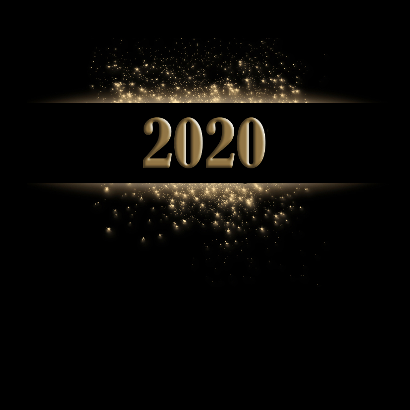 Nieuwjaar met zwart en goud - Nieuwjaarskaarten Nieuwjaarskaarten - Nieuwjaar met zwart en goud