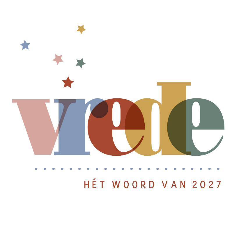 Nieuwjaar Vrede is hét woord voor 2027 - Nieuwjaarskaarten Nieuwjaarskaarten - Nieuwjaar Vrede is hét woord voor 2027