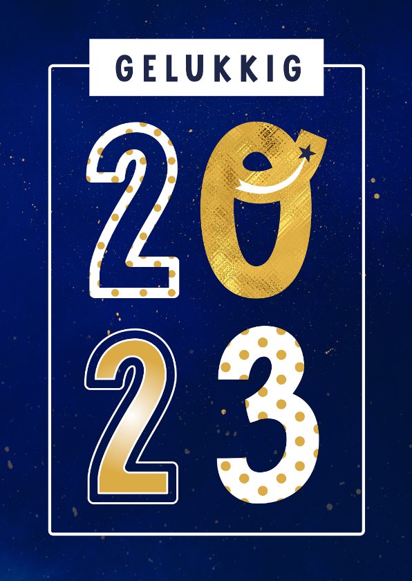 Nieuwjaarskaarten - Nieuwjaarskaart 2023 typografie