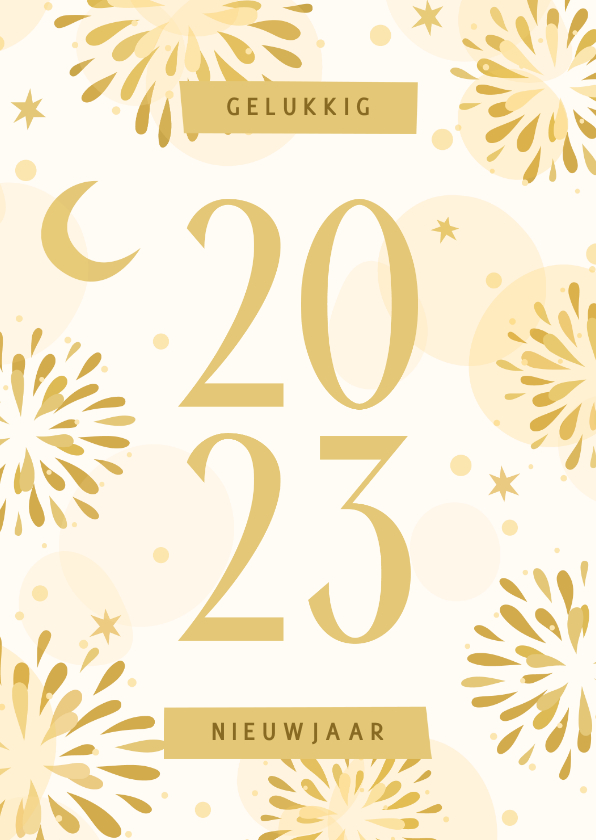 Nieuwjaarskaart 2023 vuurwerk - Nieuwjaarskaarten Nieuwjaarskaarten - Nieuwjaarskaart 2023 vuurwerk