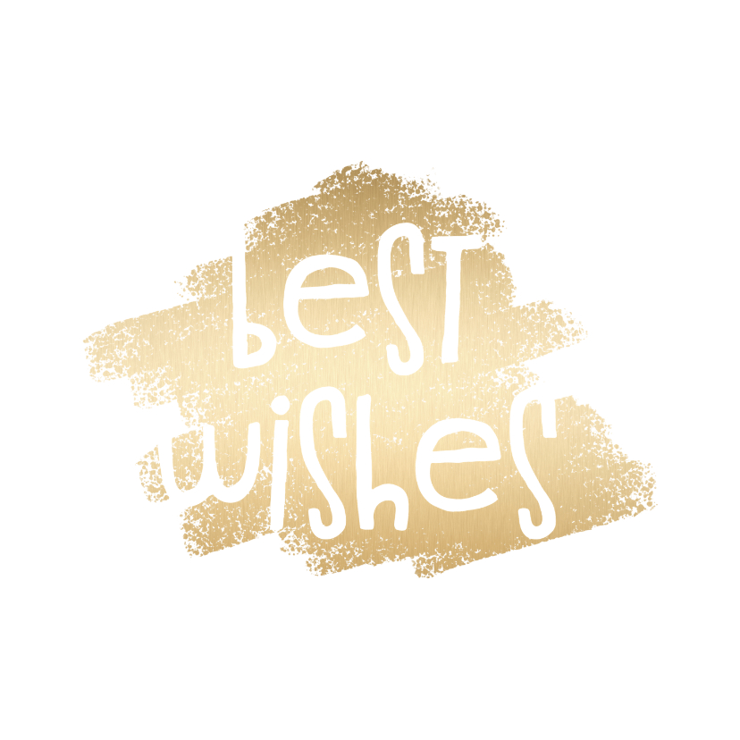 Nieuwjaarskaart 'Best Wishes' goudlook - Nieuwjaarskaarten Nieuwjaarskaarten - Nieuwjaarskaart 'Best Wishes' goudlook