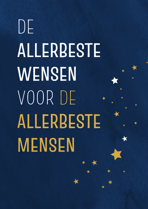 Nieuwjaarskaart 'de allerbeste wensen' - Nieuwjaarskaarten Nieuwjaarskaarten - Nieuwjaarskaart 'de allerbeste wensen'