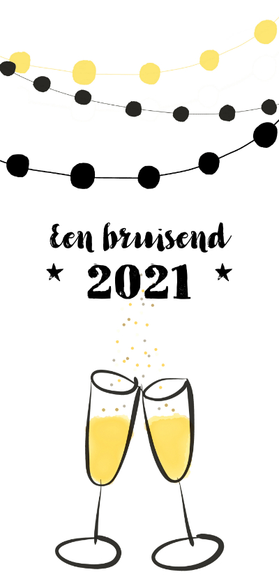 Nieuwjaarskaart feest champagne jaartal - Nieuwjaarskaarten Nieuwjaarskaarten - Nieuwjaarskaart feest champagne jaartal