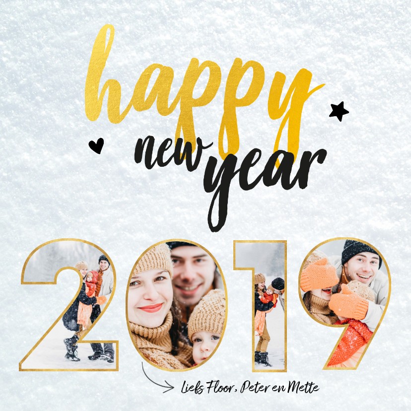 Nieuwjaarskaart - foto collage 2019 - Nieuwjaarskaarten Nieuwjaarskaarten - Nieuwjaarskaart - foto collage 2019