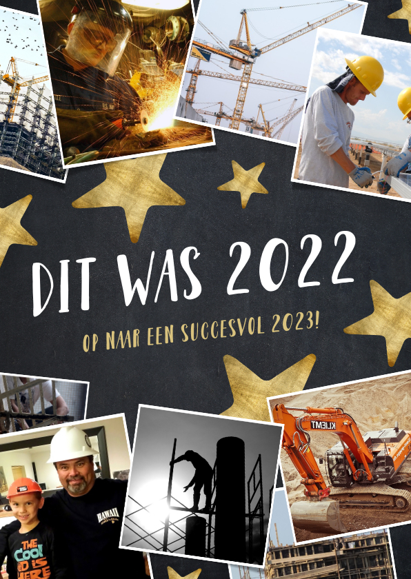 Nieuwjaarskaarten - Nieuwjaarskaart fotocollage met hoogtepunten 2022