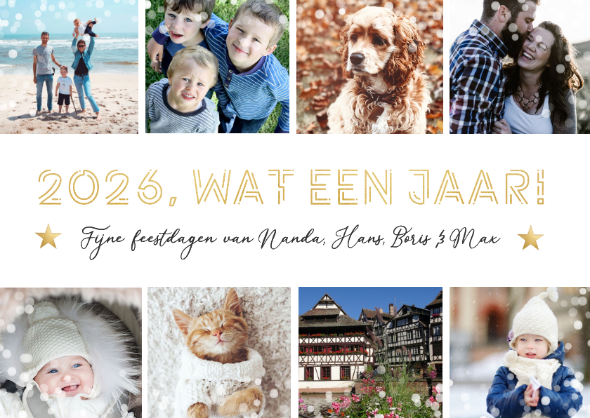 Nieuwjaarskaart fotocollage terugblik op 2026 - Nieuwjaarskaarten Nieuwjaarskaarten - Nieuwjaarskaart fotocollage terugblik op 2026