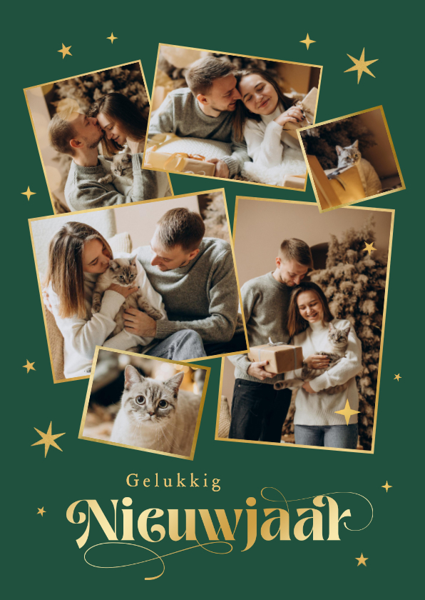 Nieuwjaarskaart fotokaart fotocollage gelukkig nieuwjaar - Nieuwjaarskaarten Nieuwjaarskaarten - Nieuwjaarskaart fotokaart fotocollage gelukkig nieuwjaar
