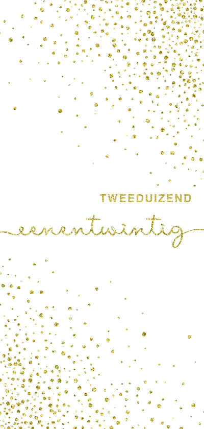 Nieuwjaarskaart glitter wit met'tweeduizendeenentwintig' - Nieuwjaarskaarten Nieuwjaarskaarten - Nieuwjaarskaart glitter wit met'tweeduizendeenentwintig'