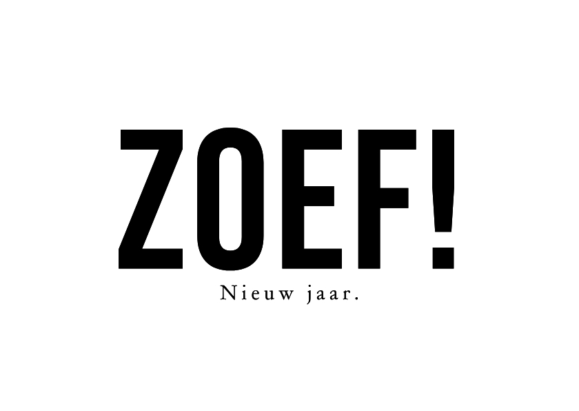 Nieuwjaarskaarten - Nieuwjaarskaart grappig 'Zoef! Nieuw jaar.'
