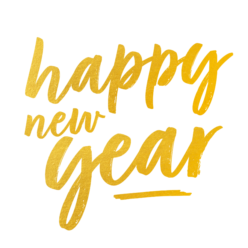 Nieuwjaarskaart - happy new year (gouden letters) - Nieuwjaarskaarten Nieuwjaarskaarten - Nieuwjaarskaart - happy new year (gouden letters)