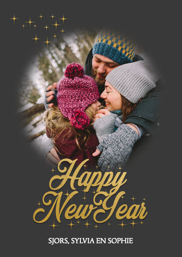 Nieuwjaarskaart Happy New year love - Nieuwjaarskaarten Nieuwjaarskaarten - Nieuwjaarskaart Happy New year love