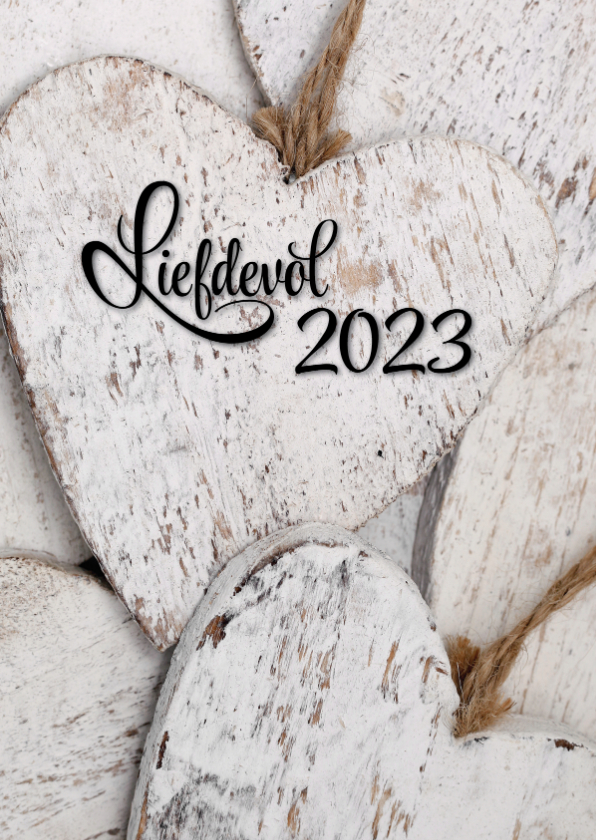 Nieuwjaarskaart Liefdevol 2023 - Nieuwjaarskaarten Nieuwjaarskaarten - Nieuwjaarskaart Liefdevol 2023