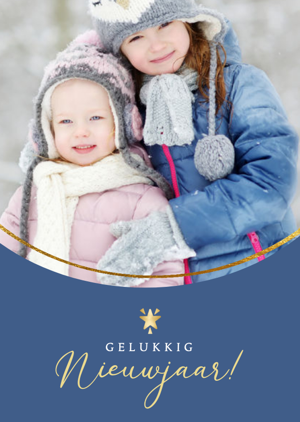 Nieuwjaarskaart ronde foto - Nieuwjaarskaarten Nieuwjaarskaarten - Nieuwjaarskaart ronde foto