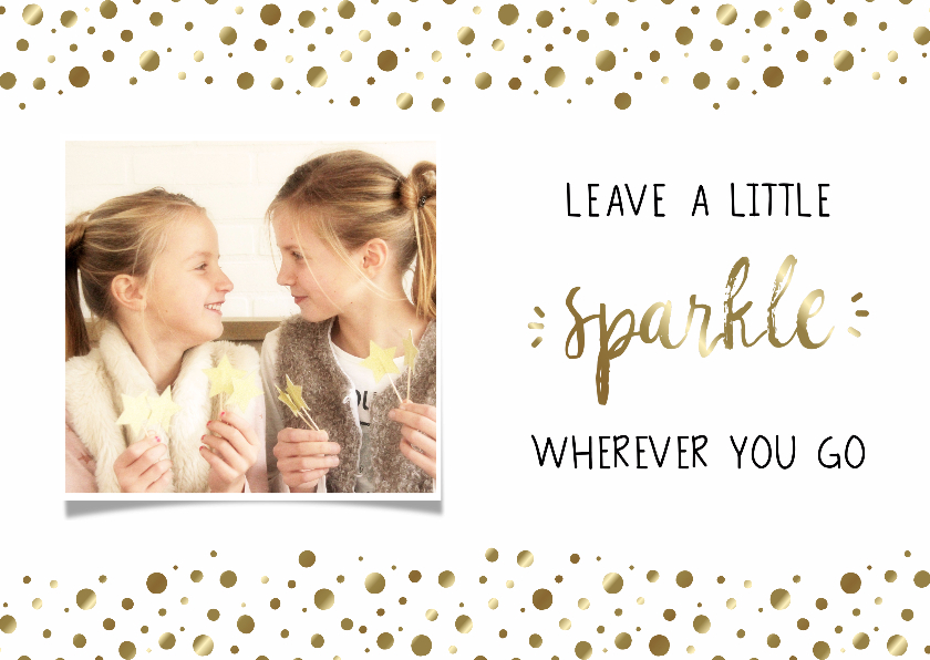 Nieuwjaarskaart Sparkle, met foto - WW - Nieuwjaarskaarten Nieuwjaarskaarten - Nieuwjaarskaart Sparkle, met foto - WW
