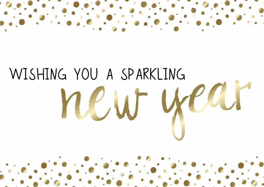 Nieuwjaarskaart Sparkling - WW - Nieuwjaarskaarten Nieuwjaarskaarten - Nieuwjaarskaart Sparkling - WW