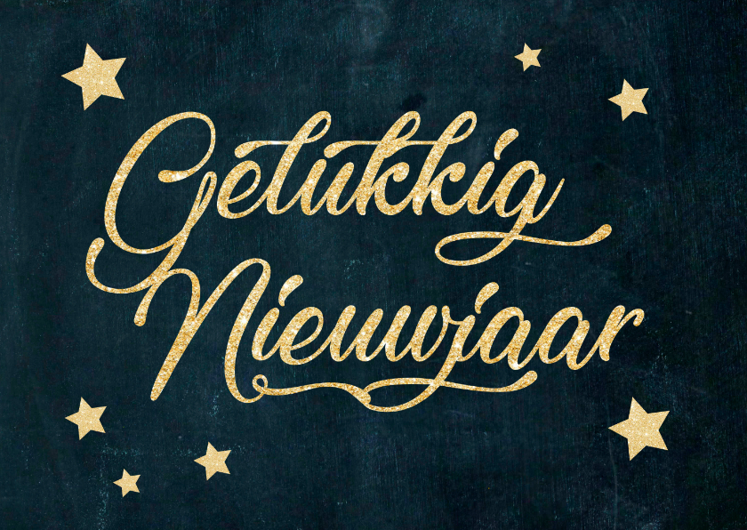 Nieuwjaarskaart sterren - Nieuwjaarskaarten Nieuwjaarskaarten - Nieuwjaarskaart sterren