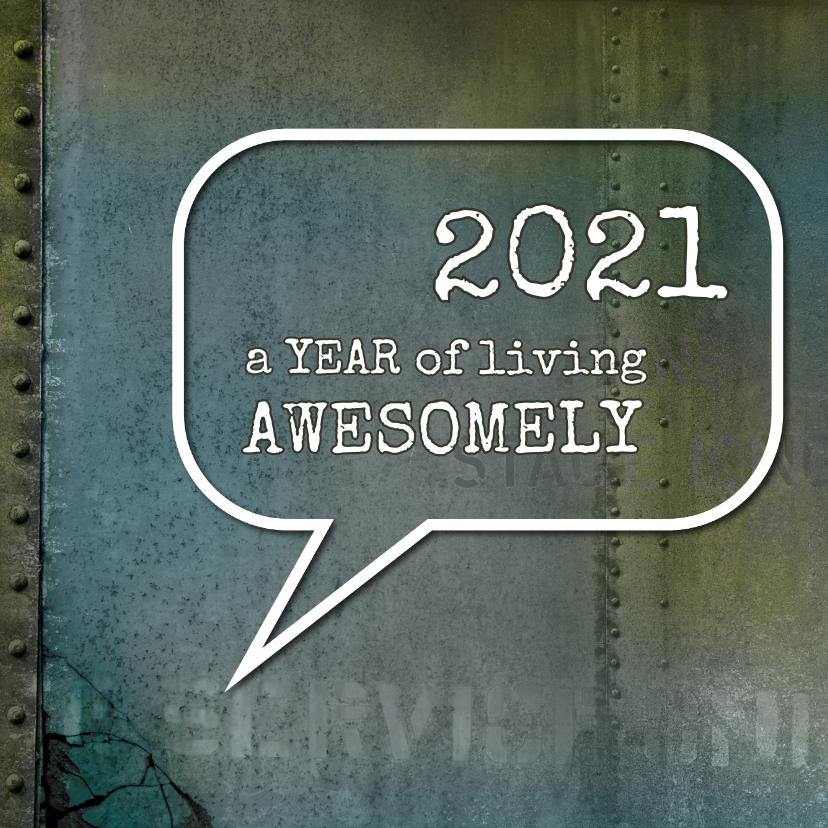 Nieuwjaarskaart stoer awesome 2020 spreuk - Nieuwjaarskaarten Nieuwjaarskaarten - Nieuwjaarskaart stoer awesome 2020 spreuk