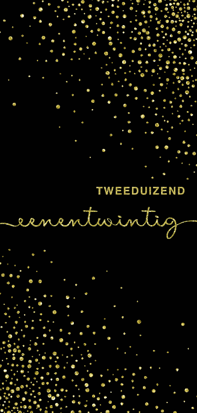 Nieuwjaarskaart 'tweeduizendeenentwintig' met glittereffect - Nieuwjaarskaarten Nieuwjaarskaarten - Nieuwjaarskaart 'tweeduizendeenentwintig' met glittereffect