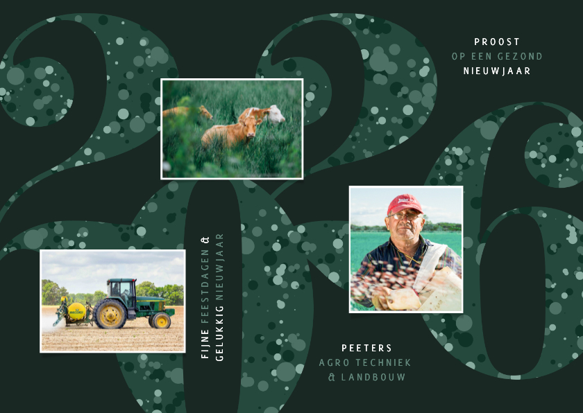 Nieuwjaarskaart zakelijk 2026 groen sparkle ster - Nieuwjaarskaarten Nieuwjaarskaarten - Nieuwjaarskaart zakelijk 2026 groen sparkle ster