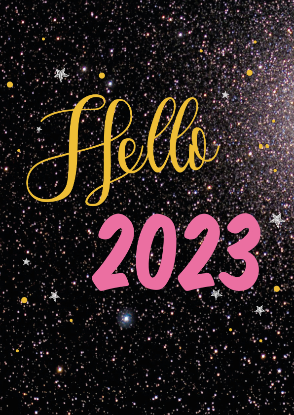 Nieuwjaarskaarten Hello 2023 - Nieuwjaarskaarten Nieuwjaarskaarten - Nieuwjaarskaarten Hello 2023