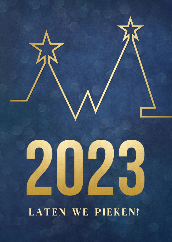 Originele zakelijke nieuwjaarskaart pieken in 2023 grafiek - Nieuwjaarskaarten Nieuwjaarskaarten - Originele zakelijke nieuwjaarskaart pieken in 2023 grafiek