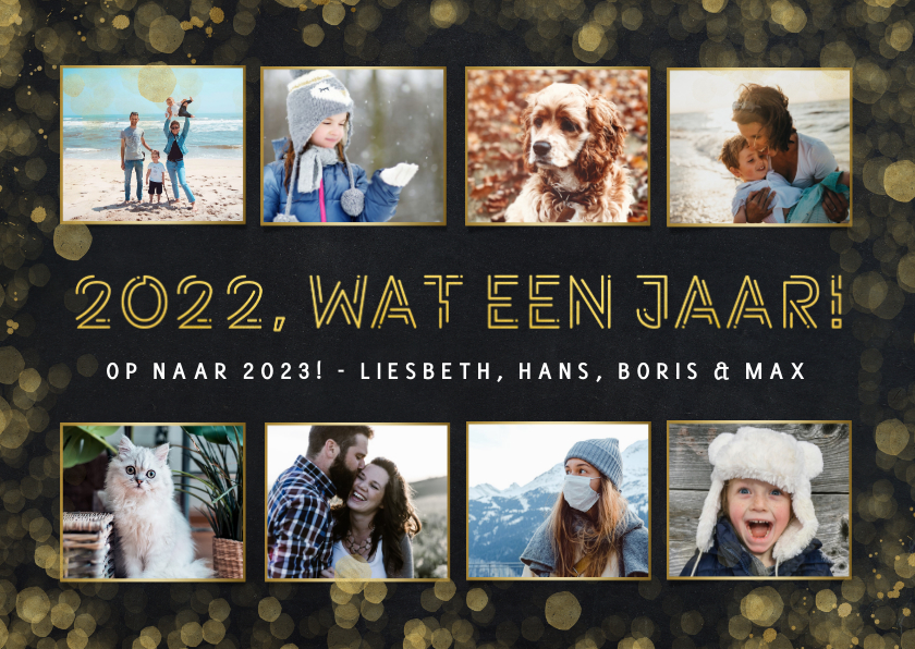 Terugblik nieuwjaarskaart - 2022 wat een jaar - Nieuwjaarskaarten Nieuwjaarskaarten - Terugblik nieuwjaarskaart - 2022 wat een jaar