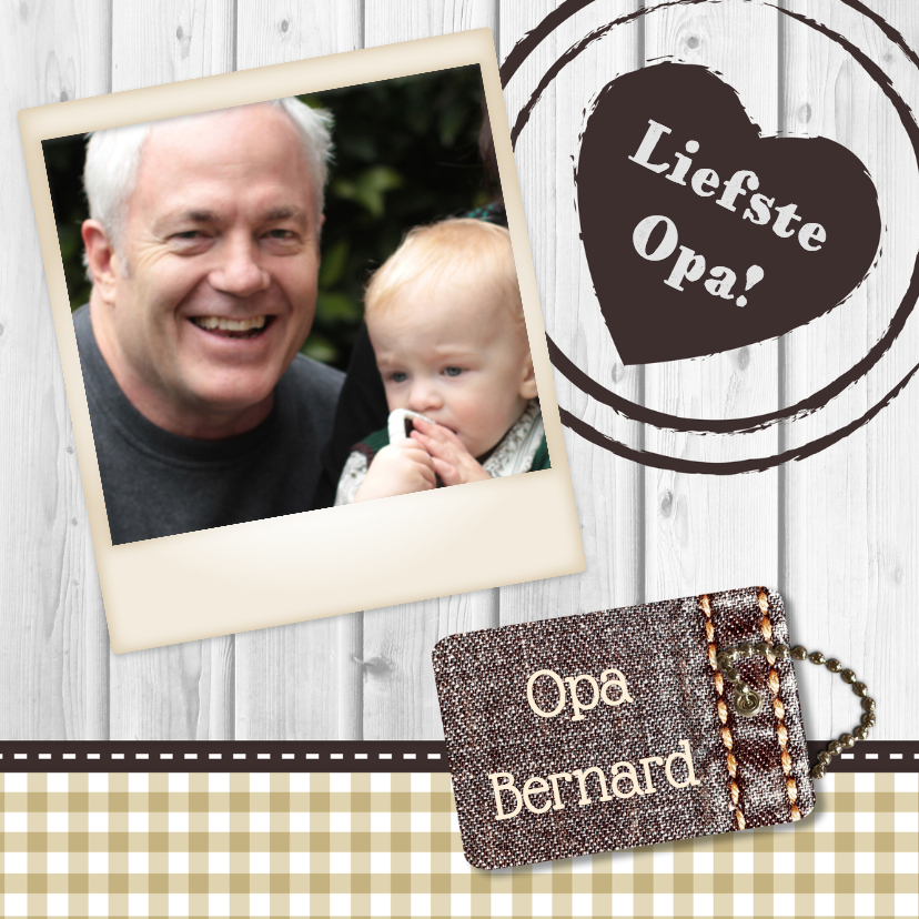 Hout met Label Opa - BK - Opa en Oma kaarten Opa en Oma kaarten - Hout met Label Opa - BK