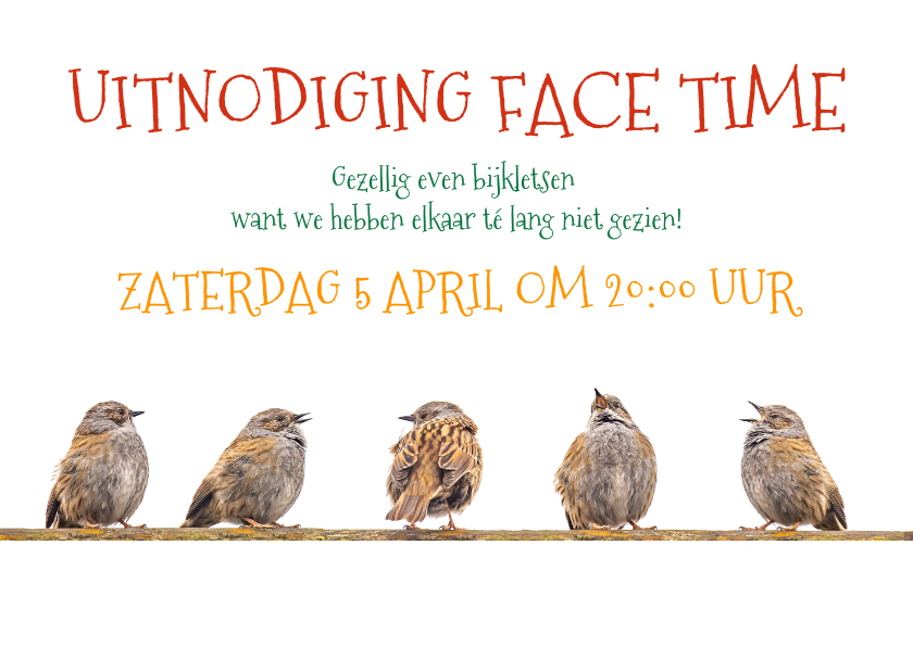 Opa en oma kaart voor videochat of facetime met mussen - Opa en Oma kaarten Opa en Oma kaarten - Opa en oma kaart voor videochat of facetime met mussen