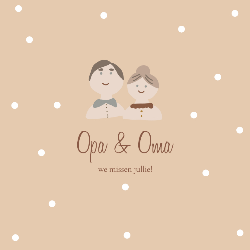 Kaart Opa en Oma poppetjes - Opa en Oma kaarten Opa en Oma kaarten - Kaart Opa en Oma poppetjes