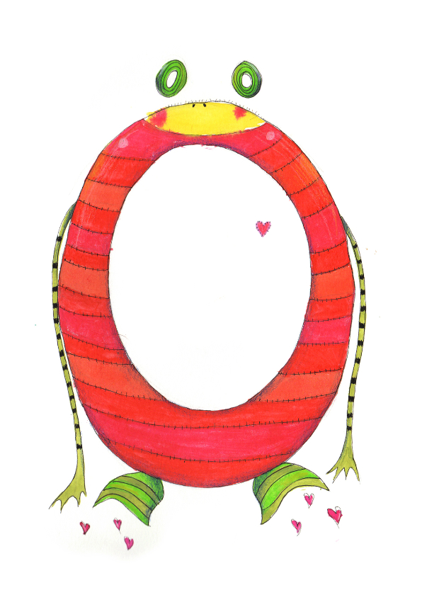 Oma en opakaart de letter O - Opa & Omadag kaarten Opa & Omadag kaarten - Oma en opakaart de letter O