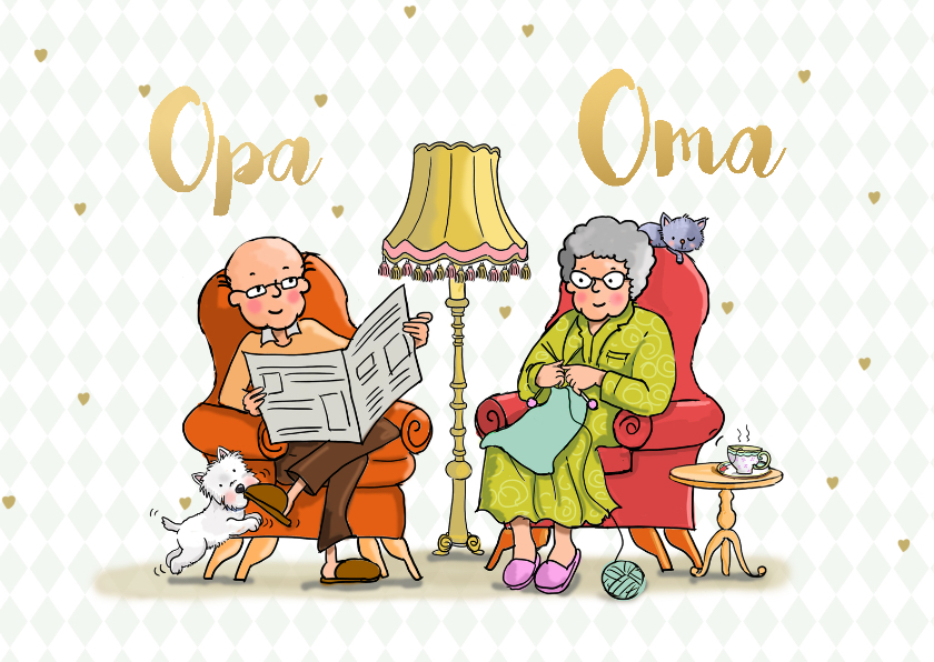 Opa en Oma dag fauteuil av - Opa & Omadag kaarten Opa & Omadag kaarten - Opa en Oma dag fauteuil av