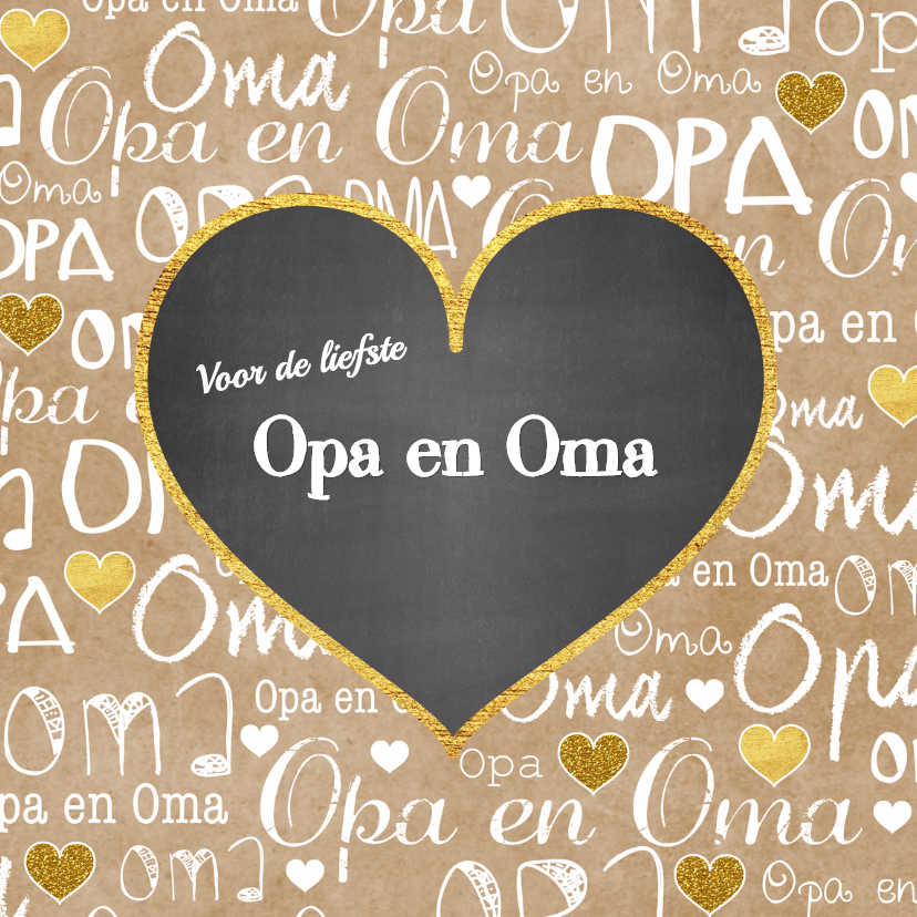 Opa en Oma hartje kraft - Opa & Omadag kaarten Opa & Omadag kaarten - Opa en Oma hartje kraft