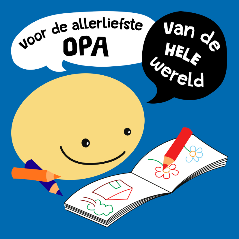 Opa kaart Smiley - Opa & Omadag kaarten Opa & Omadag kaarten - Opa kaart Smiley