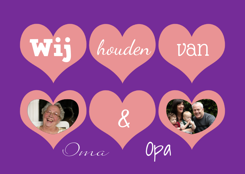 Wij houden van Oma & Opa - BK - Opa & Omadag kaarten Opa & Omadag kaarten - Wij houden van Oma & Opa - BK