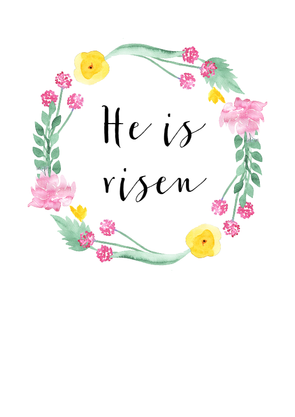 Paaskaarten - Christelijke paaskaart bloemen