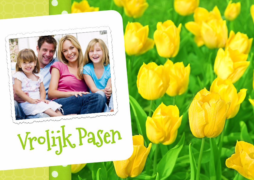 Paas kaart bloemen Tulpen - Paaskaarten Paaskaarten - Paas kaart bloemen Tulpen