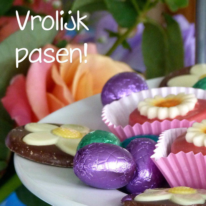 Paaskaart foto van zoetigheid - Paaskaarten Paaskaarten - Paaskaart foto van zoetigheid