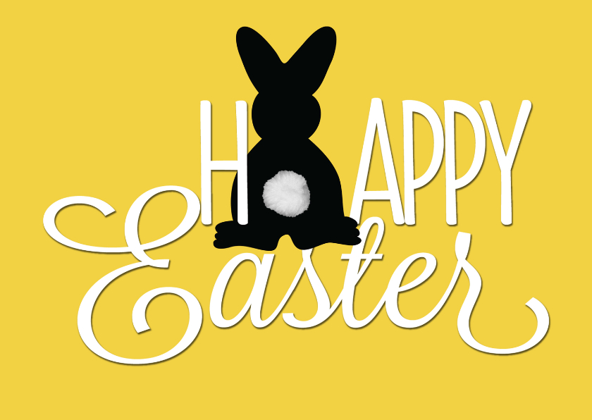 Paaskaart happy easter bunny - Paaskaarten Paaskaarten - Paaskaart happy easter bunny
