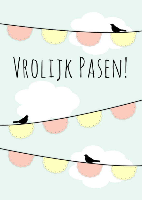 Paaskaartje "sky" - Paaskaarten Paaskaarten - Paaskaartje "sky"