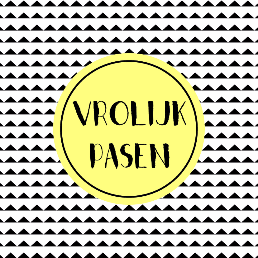 Paaskaartje ZwartWit - WW - Paaskaarten Paaskaarten - Paaskaartje ZwartWit - WW