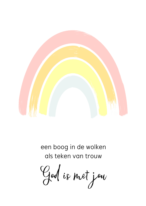 Religieuze kaarten - Christelijke kaart regenboog