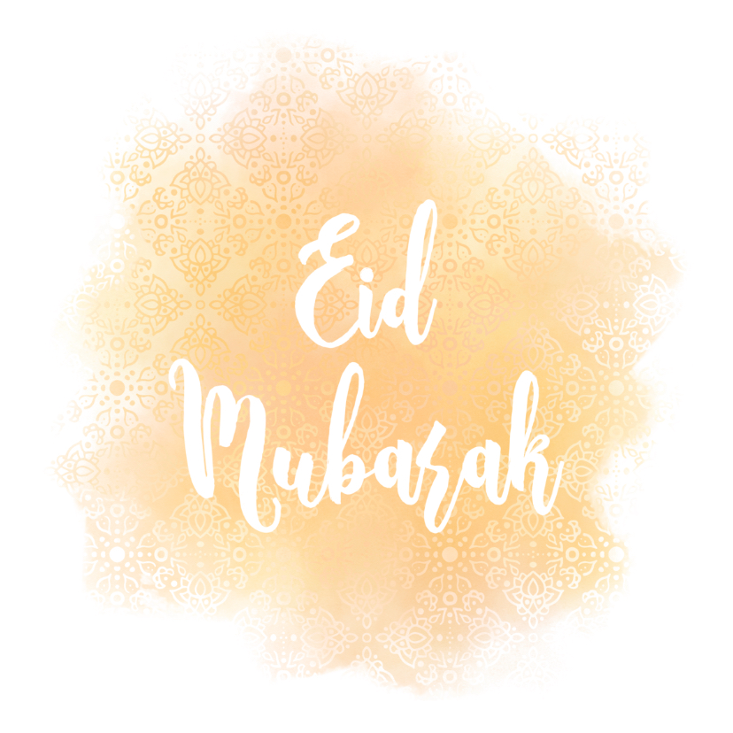 Religieuze kaarten - Eid Mubarak kaart met patroon en waterverf