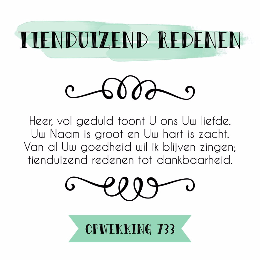 Religieuze kaarten - Opwekking 733 - WW