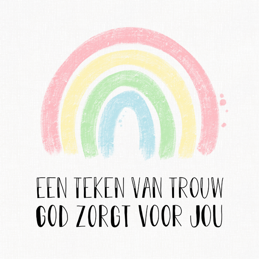 Religieuze kaarten - Regenboog - Christelijke kaart 